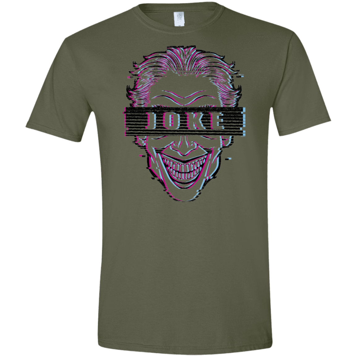 T-Shirts Military Green / S Glitch Joke Men's Semi-Fitted Softstyle