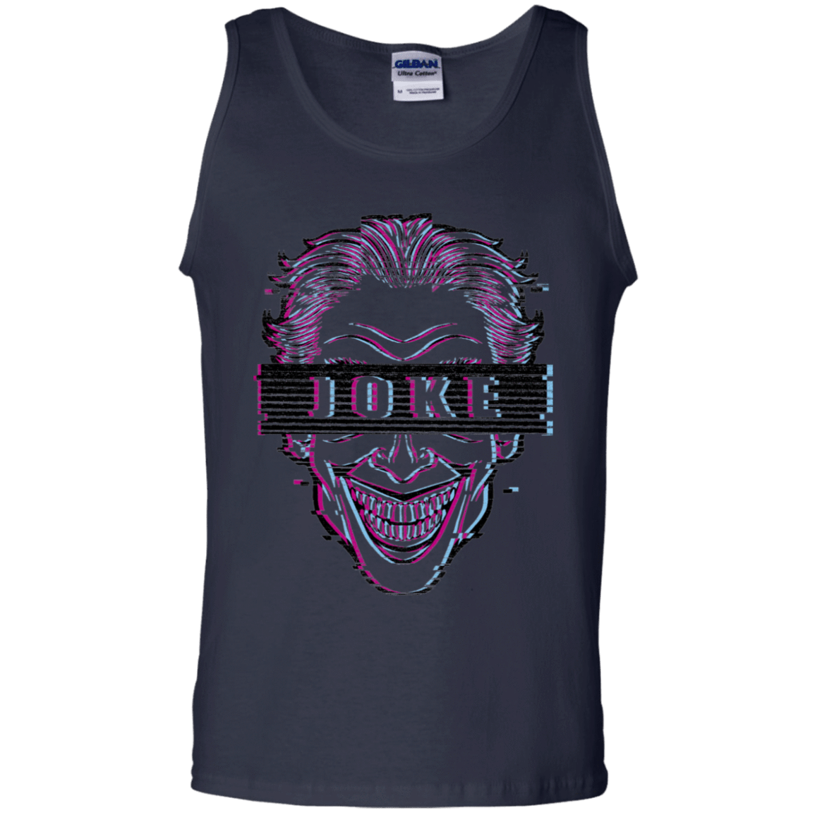 T-Shirts Navy / S Glitch Joke Men's Tank Top