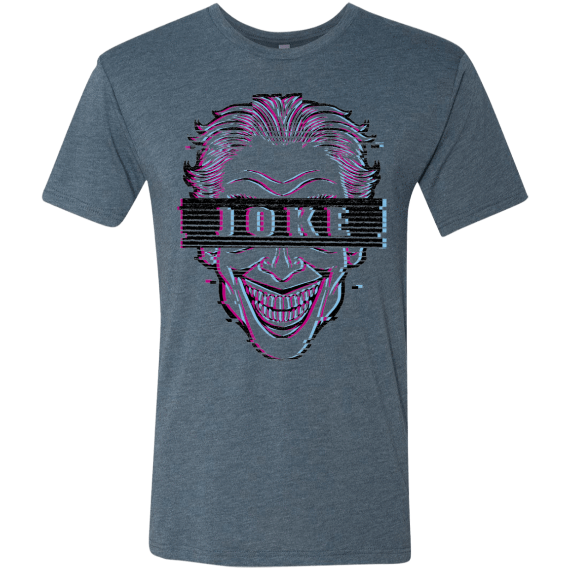 T-Shirts Indigo / S Glitch Joke Men's Triblend T-Shirt