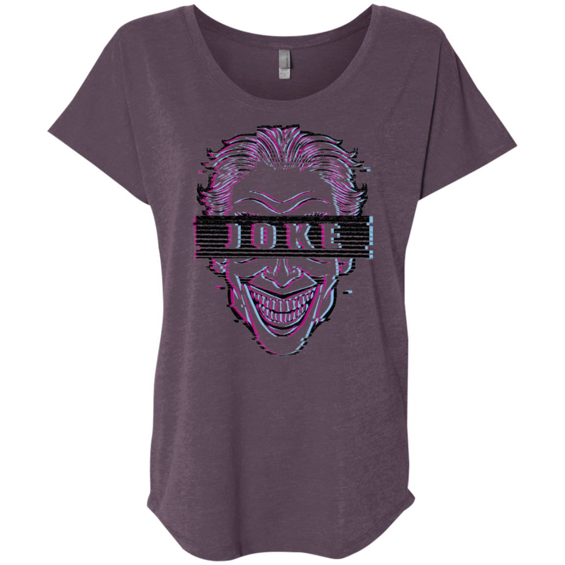 T-Shirts Vintage Purple / X-Small Glitch Joke Triblend Dolman Sleeve