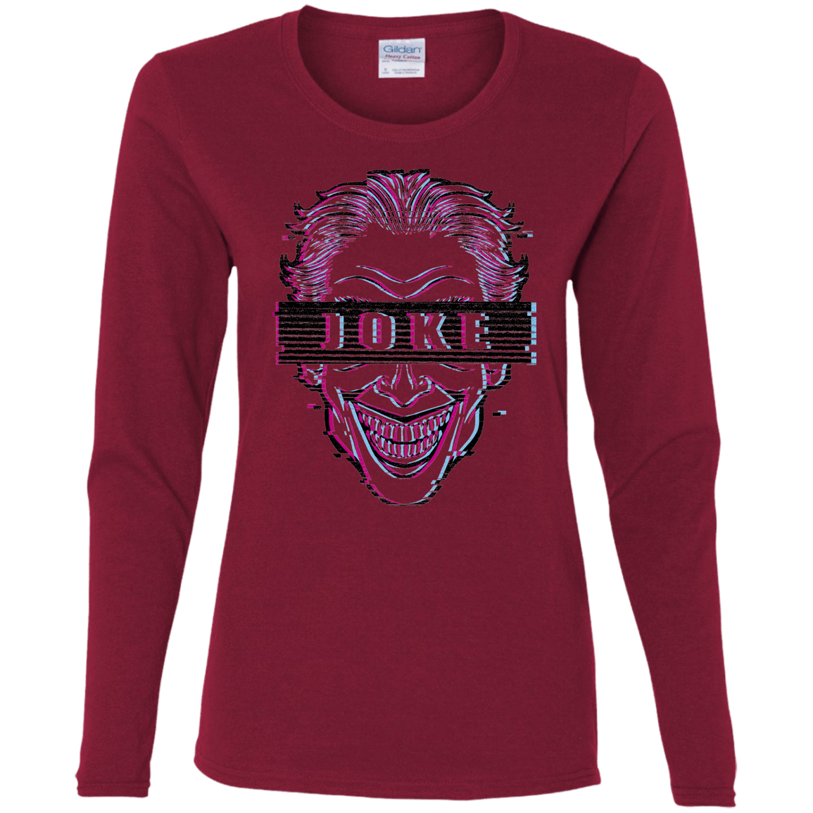 T-Shirts Cardinal / S Glitch Joke Women's Long Sleeve T-Shirt