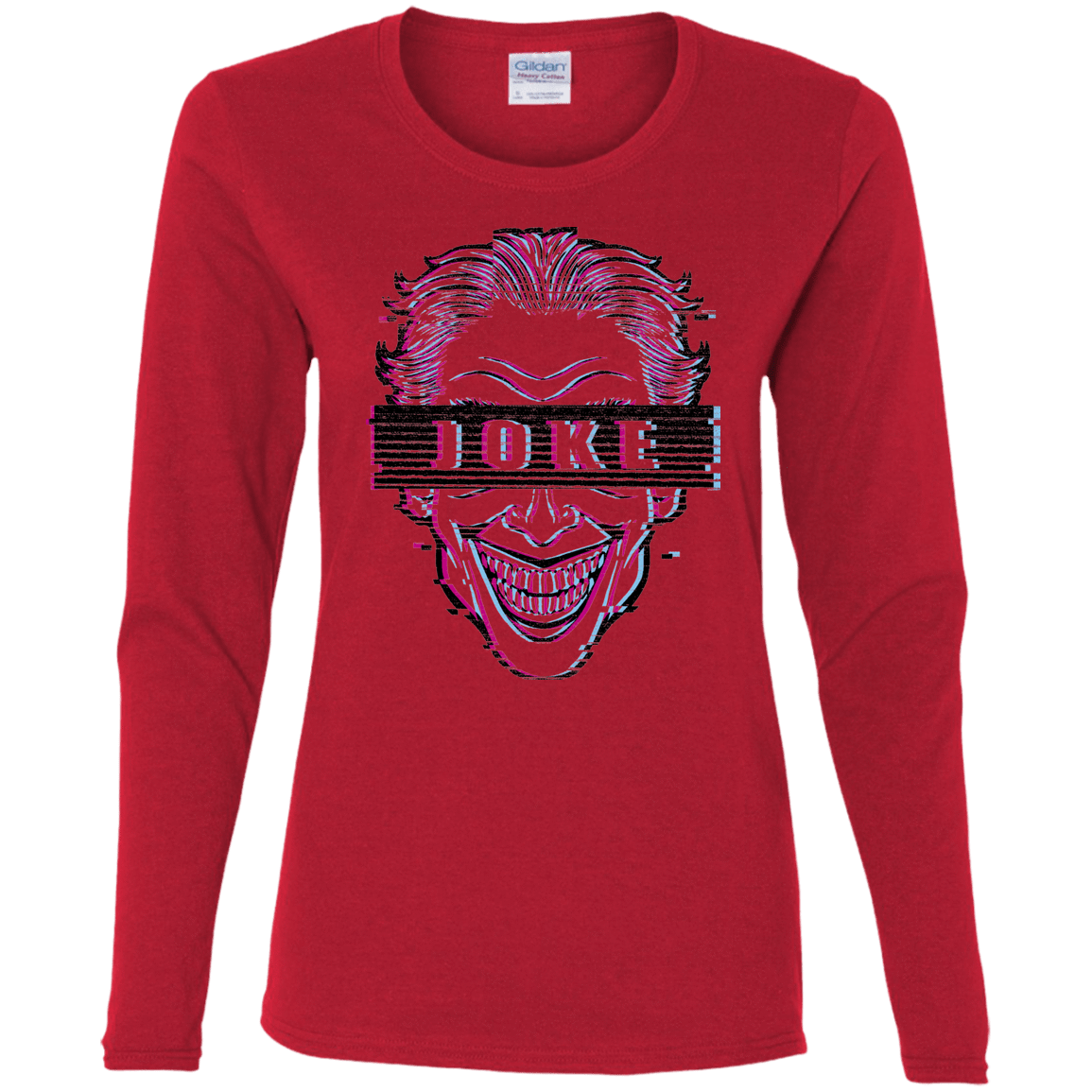 T-Shirts Red / S Glitch Joke Women's Long Sleeve T-Shirt