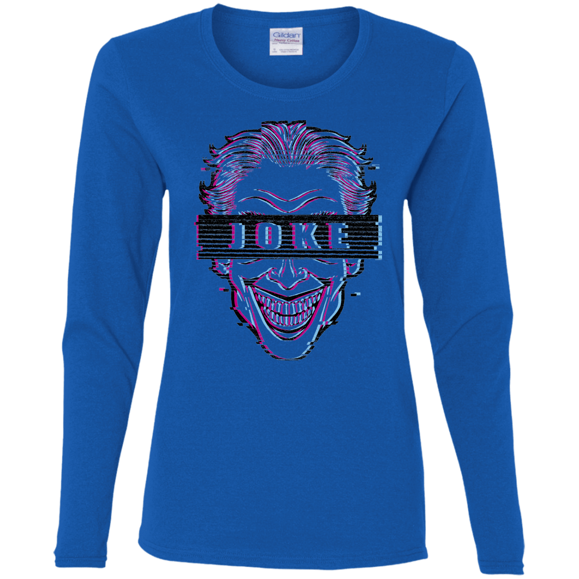 T-Shirts Royal / S Glitch Joke Women's Long Sleeve T-Shirt