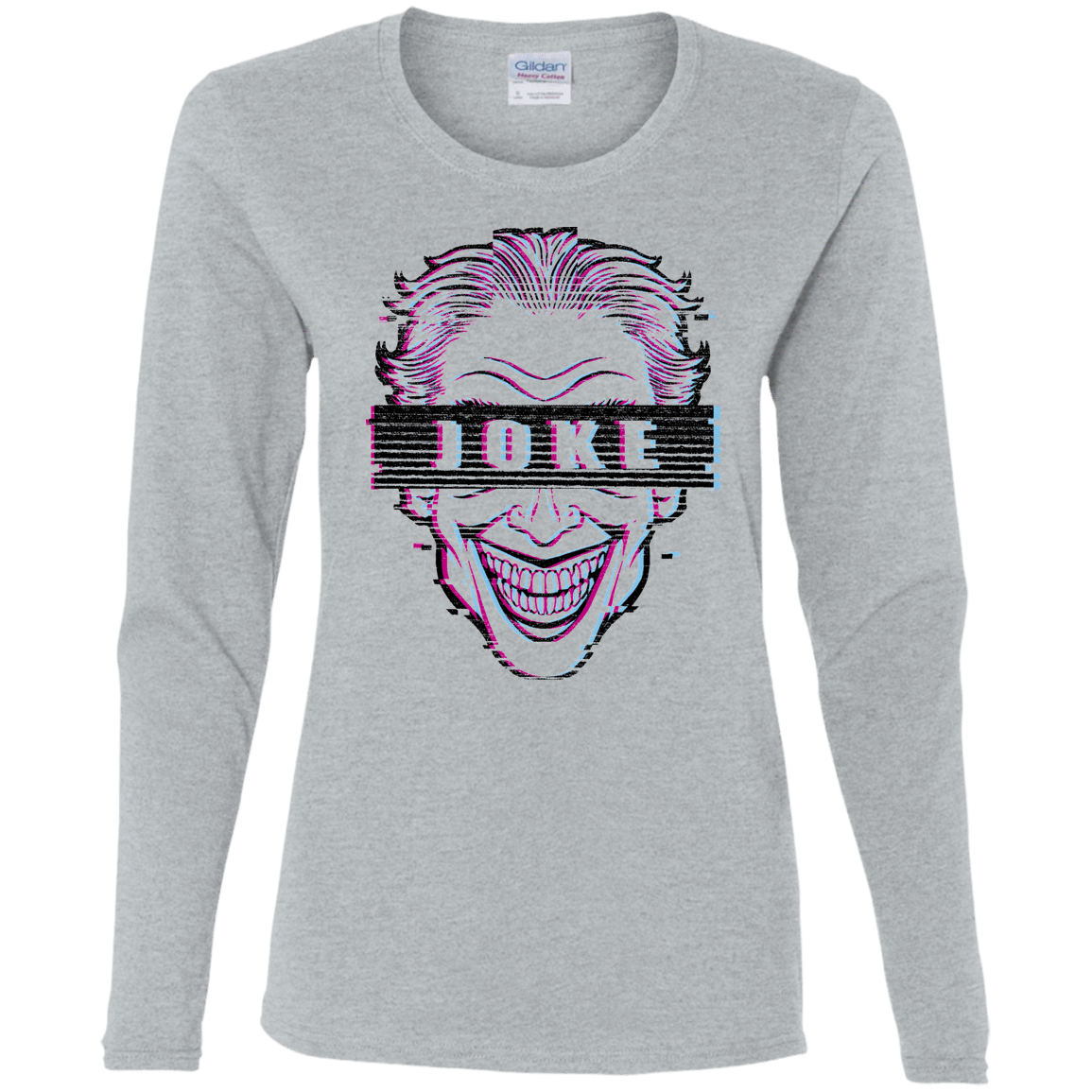 T-Shirts Sport Grey / S Glitch Joke Women's Long Sleeve T-Shirt