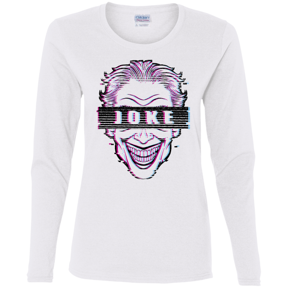 T-Shirts White / S Glitch Joke Women's Long Sleeve T-Shirt