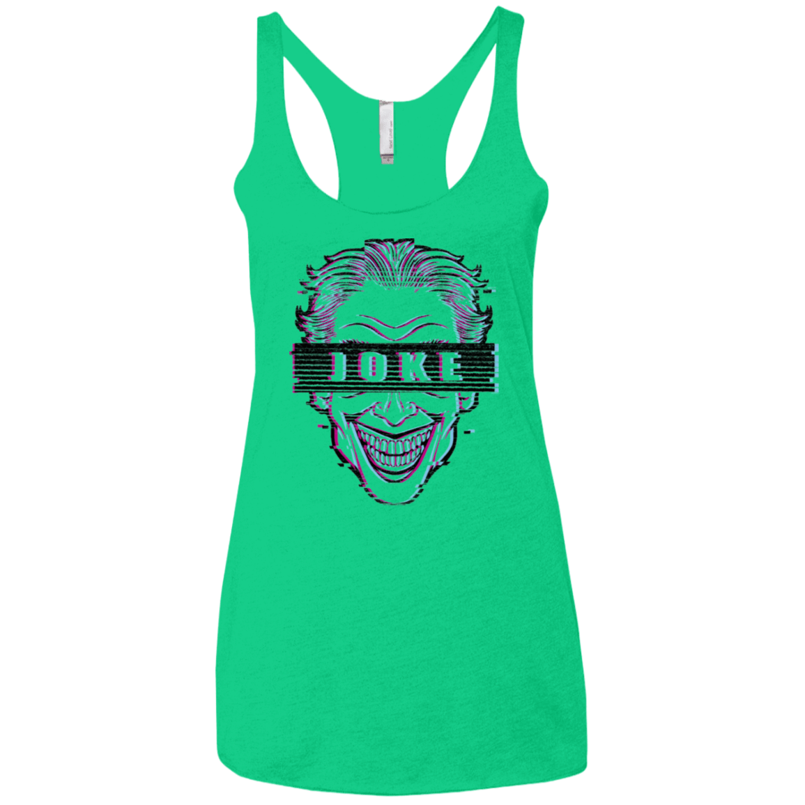 T-Shirts Envy / X-Small Glitch Joke Women's Triblend Racerback Tank