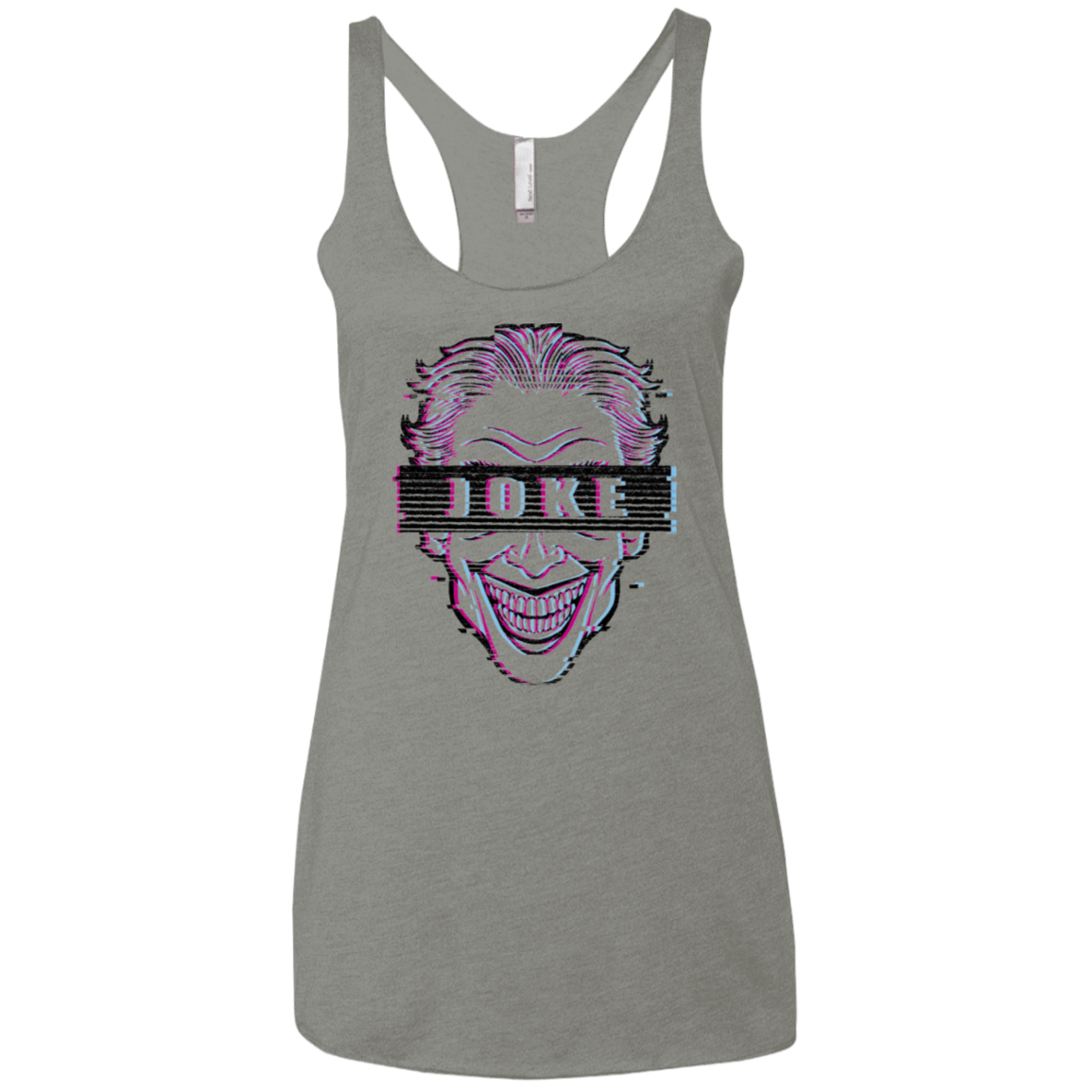 T-Shirts Venetian Grey / X-Small Glitch Joke Women's Triblend Racerback Tank