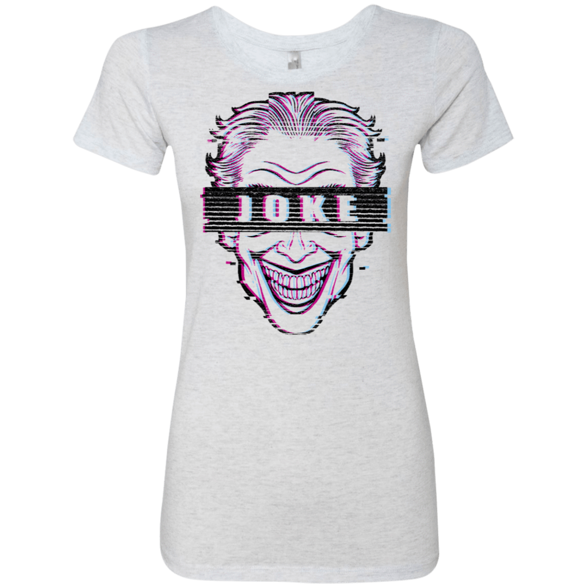 T-Shirts Heather White / S Glitch Joke Women's Triblend T-Shirt