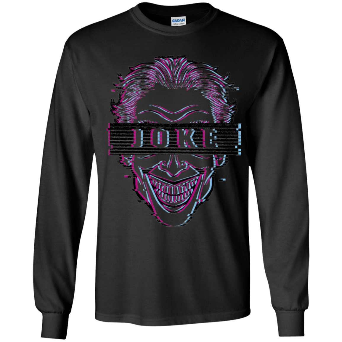 T-Shirts Black / YS Glitch Joke Youth Long Sleeve T-Shirt