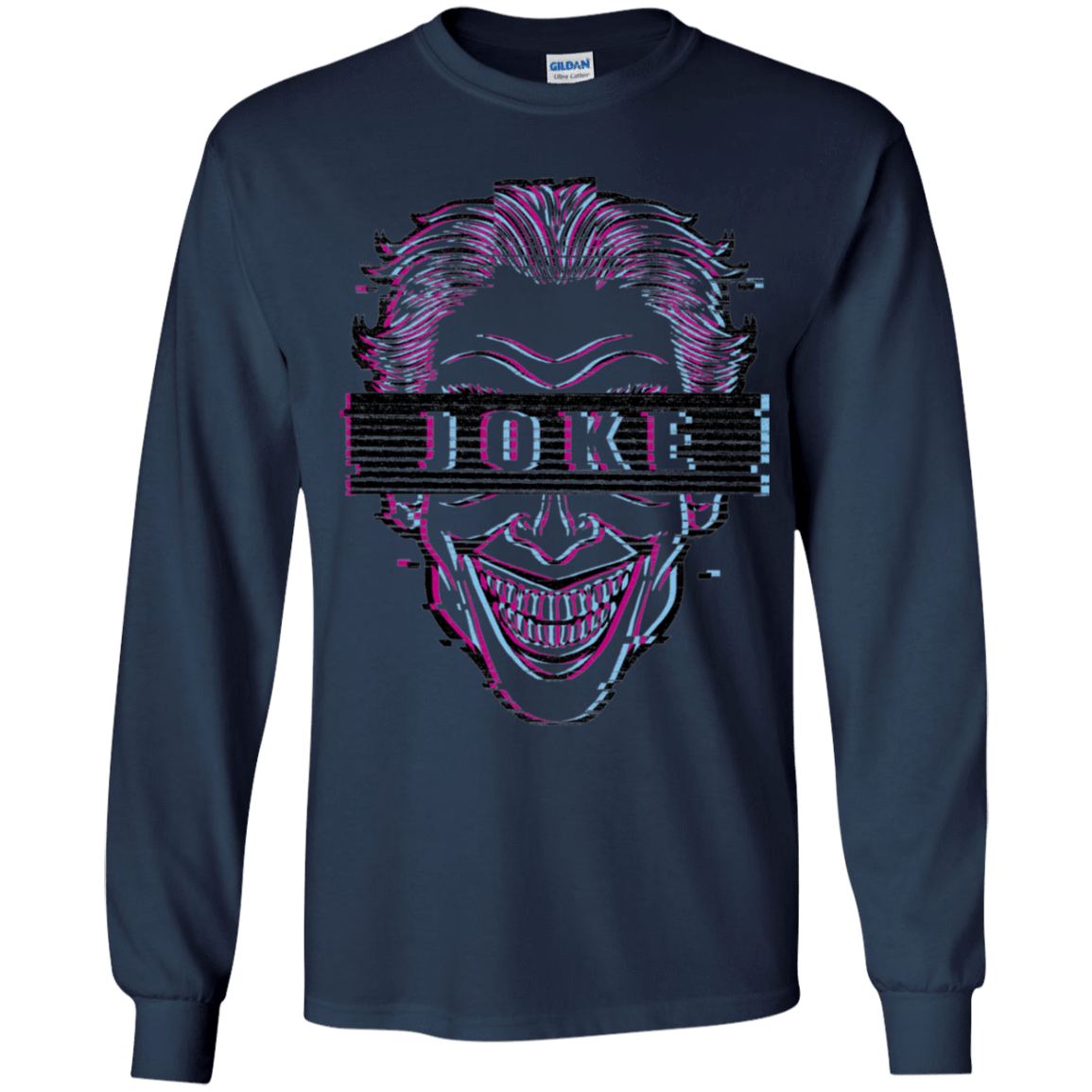 T-Shirts Navy / YS Glitch Joke Youth Long Sleeve T-Shirt