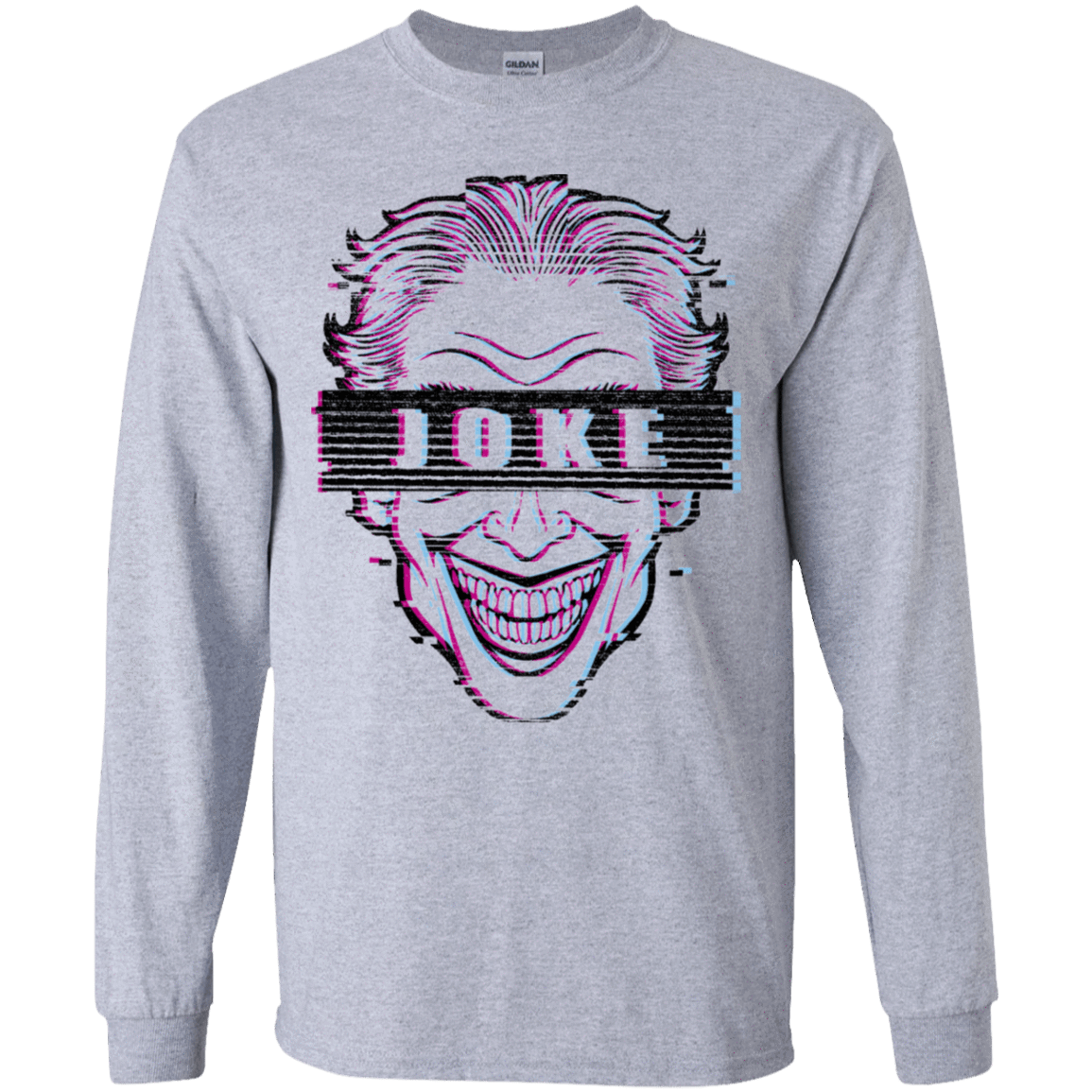 T-Shirts Sport Grey / YS Glitch Joke Youth Long Sleeve T-Shirt