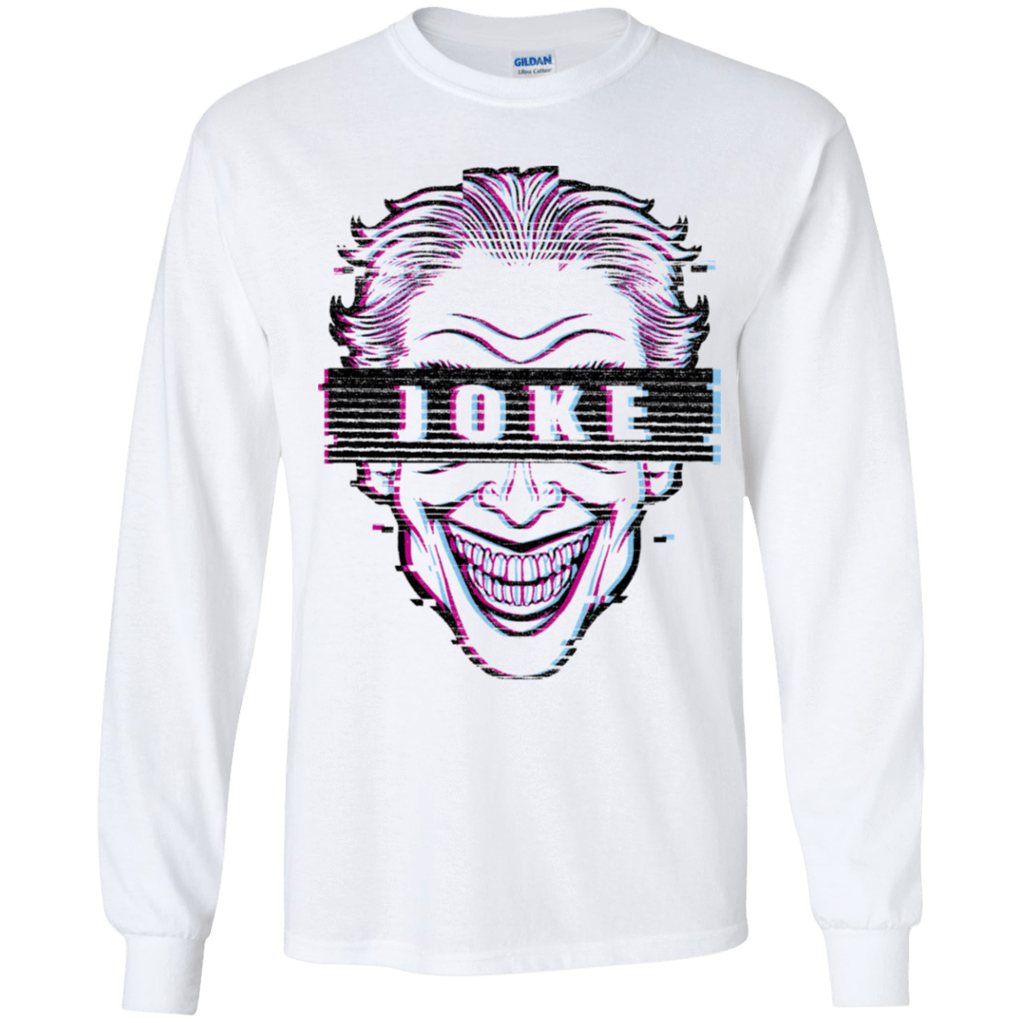 T-Shirts White / YS Glitch Joke Youth Long Sleeve T-Shirt