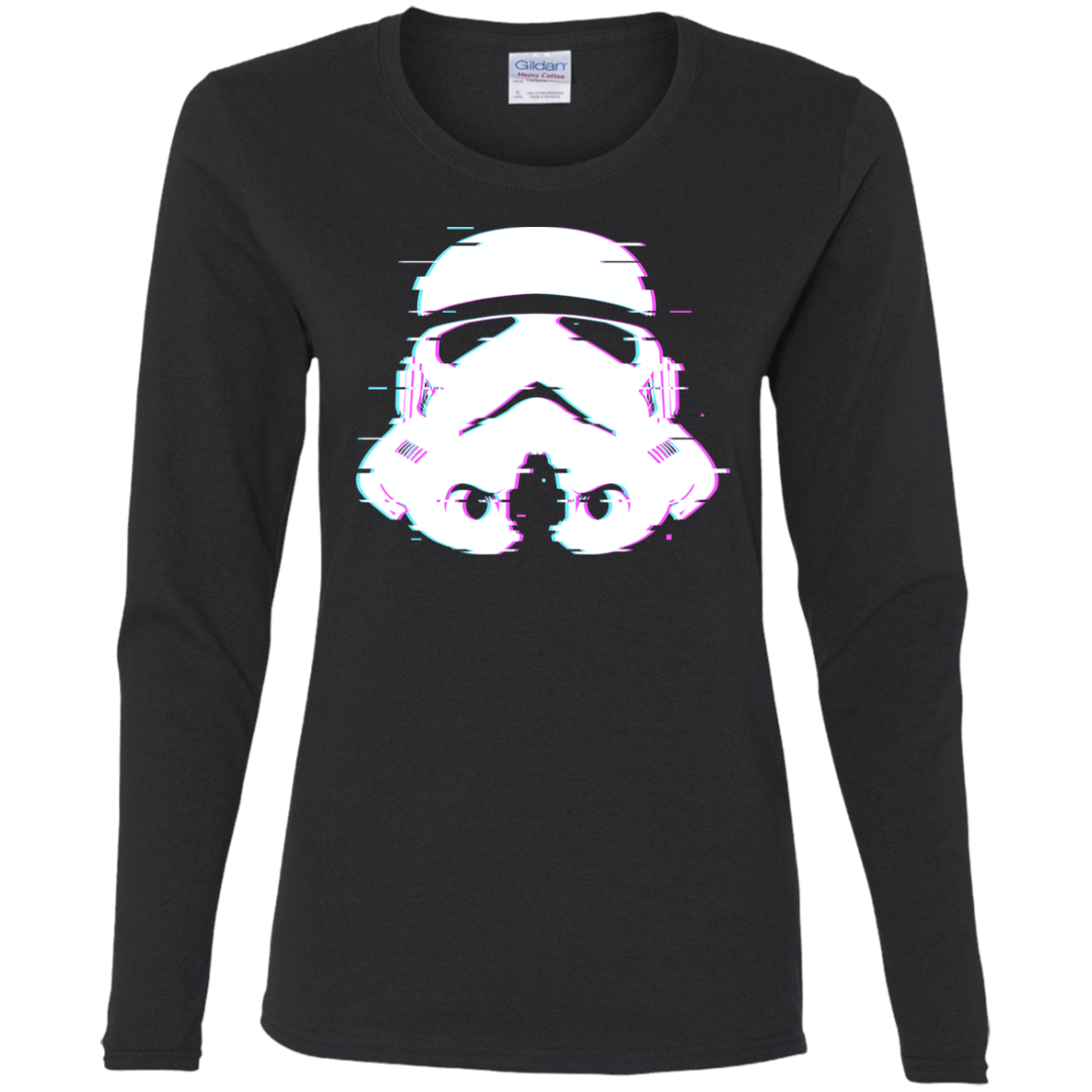 T-Shirts Black / S Glitch Trooper Women's Long Sleeve T-Shirt