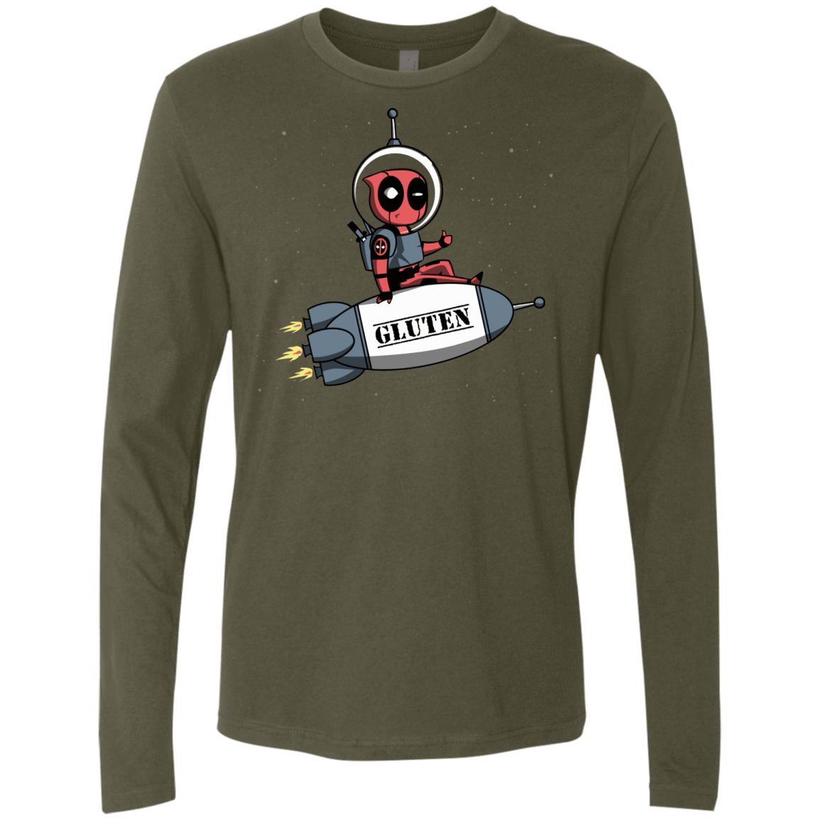 T-Shirts Military Green / S Gluten No More Men's Premium Long Sleeve