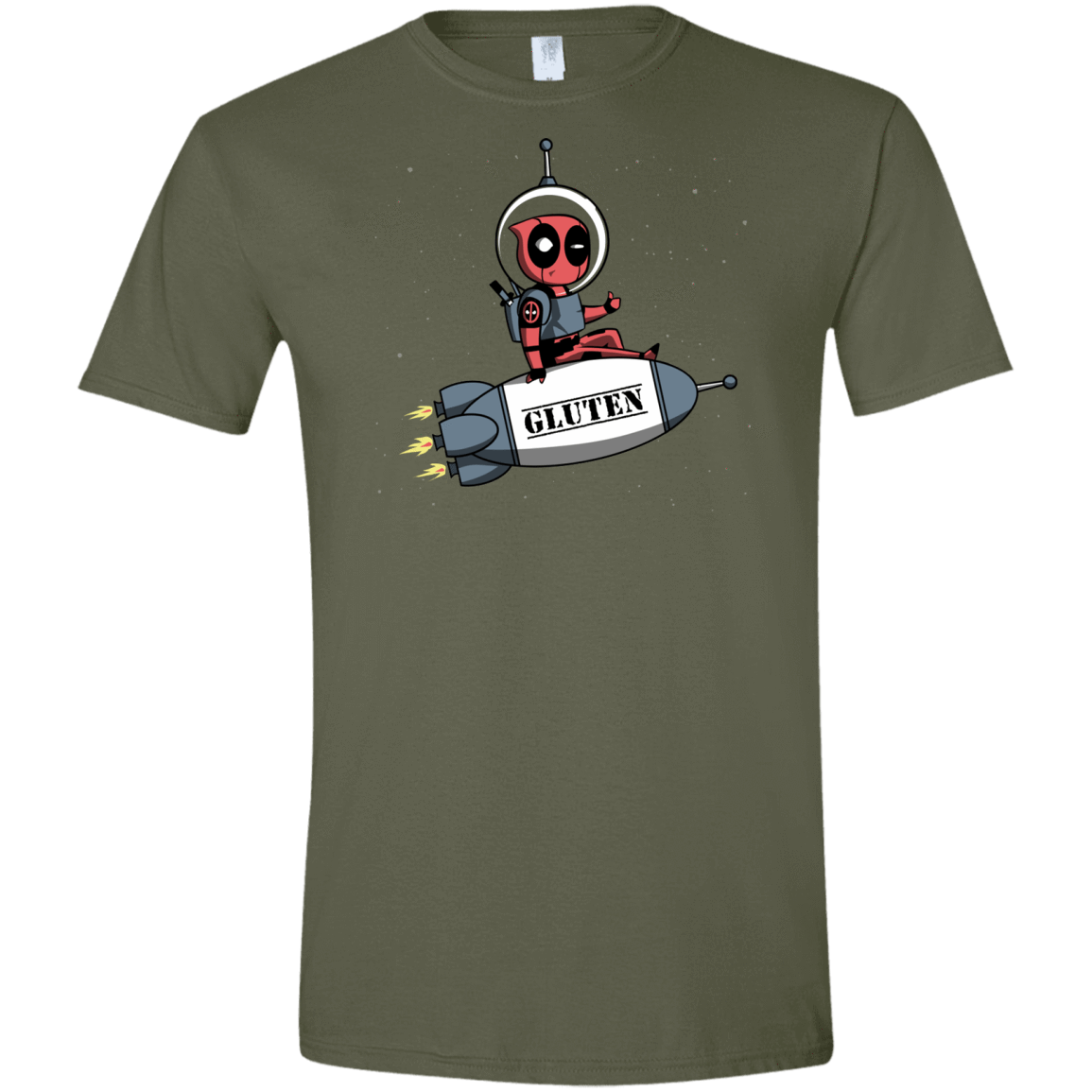 T-Shirts Military Green / S Gluten No More Men's Semi-Fitted Softstyle