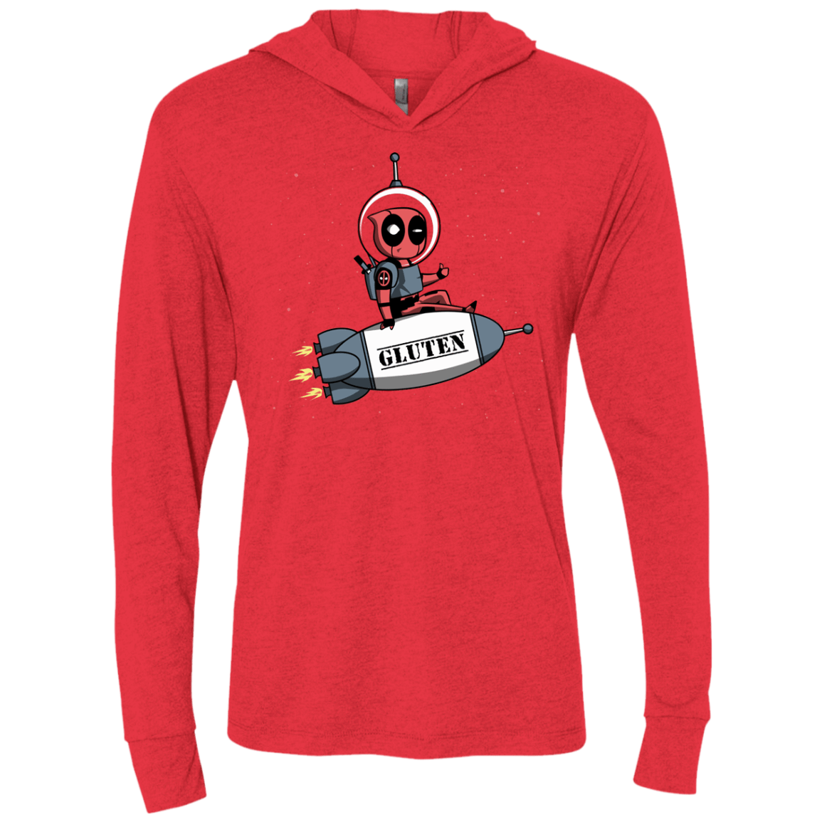 T-Shirts Vintage Red / X-Small Gluten No More Triblend Long Sleeve Hoodie Tee