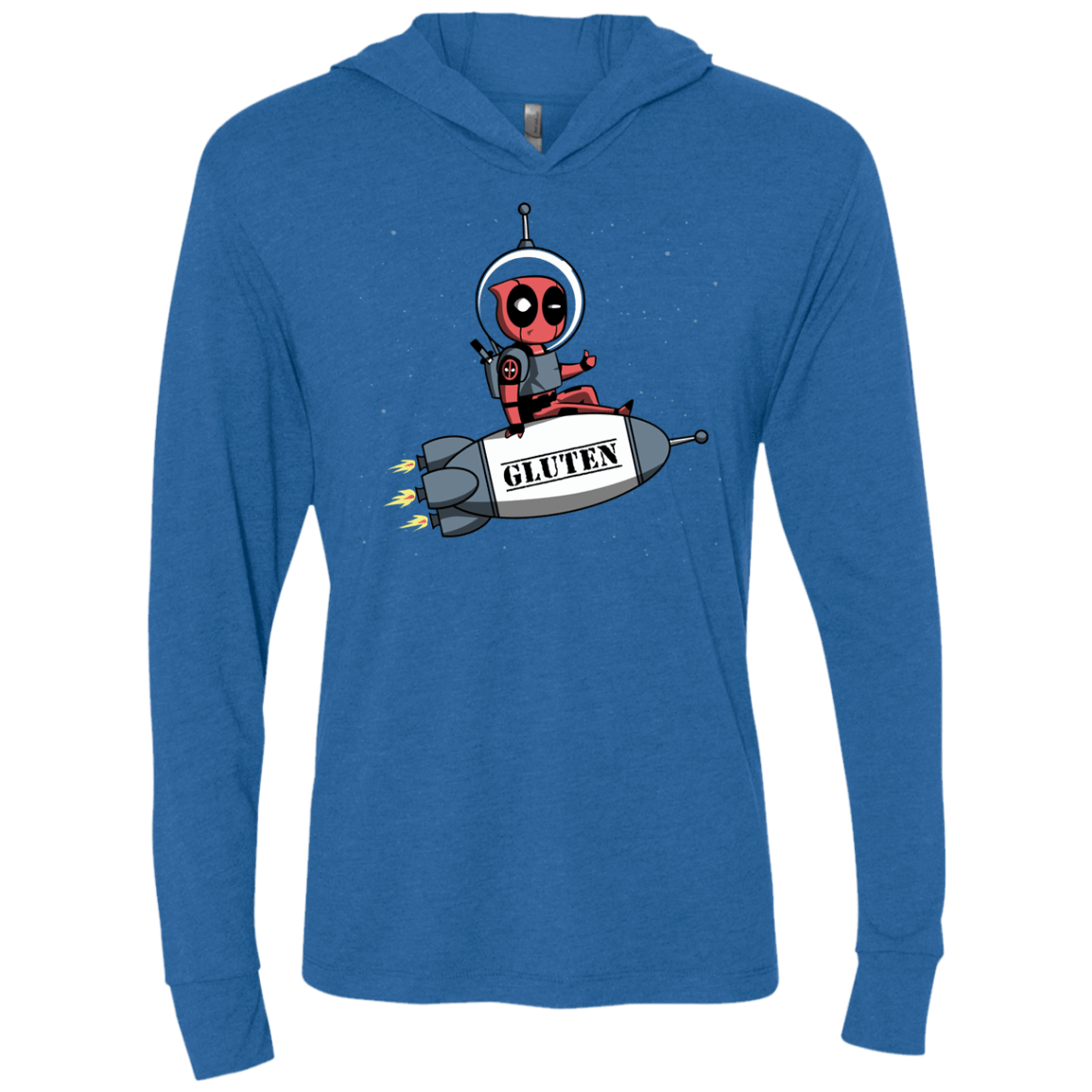 T-Shirts Vintage Royal / X-Small Gluten No More Triblend Long Sleeve Hoodie Tee