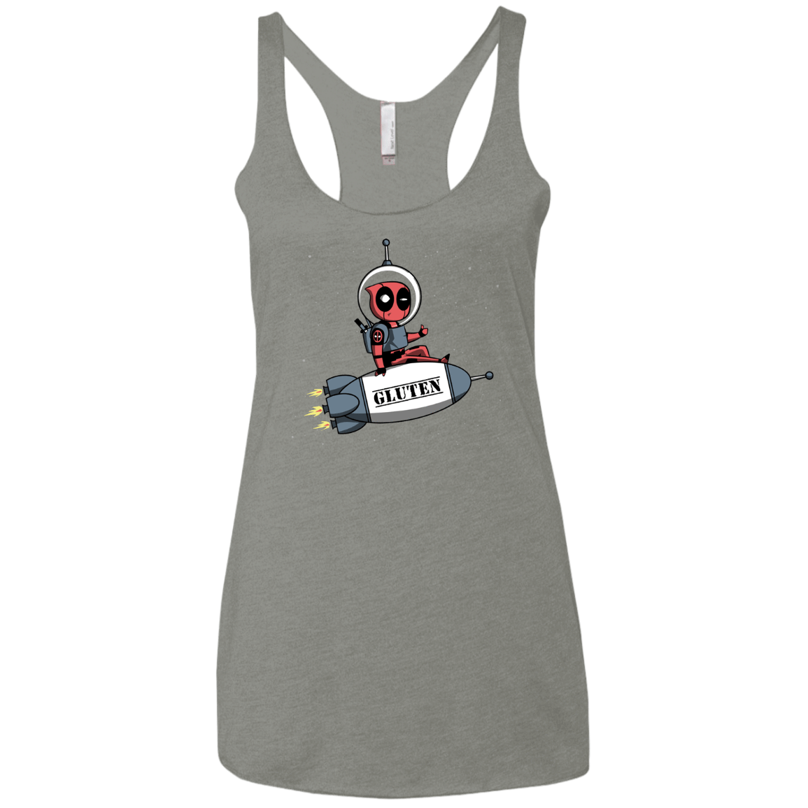 T-Shirts Venetian Grey / X-Small Gluten No More Women's Triblend Racerback Tank