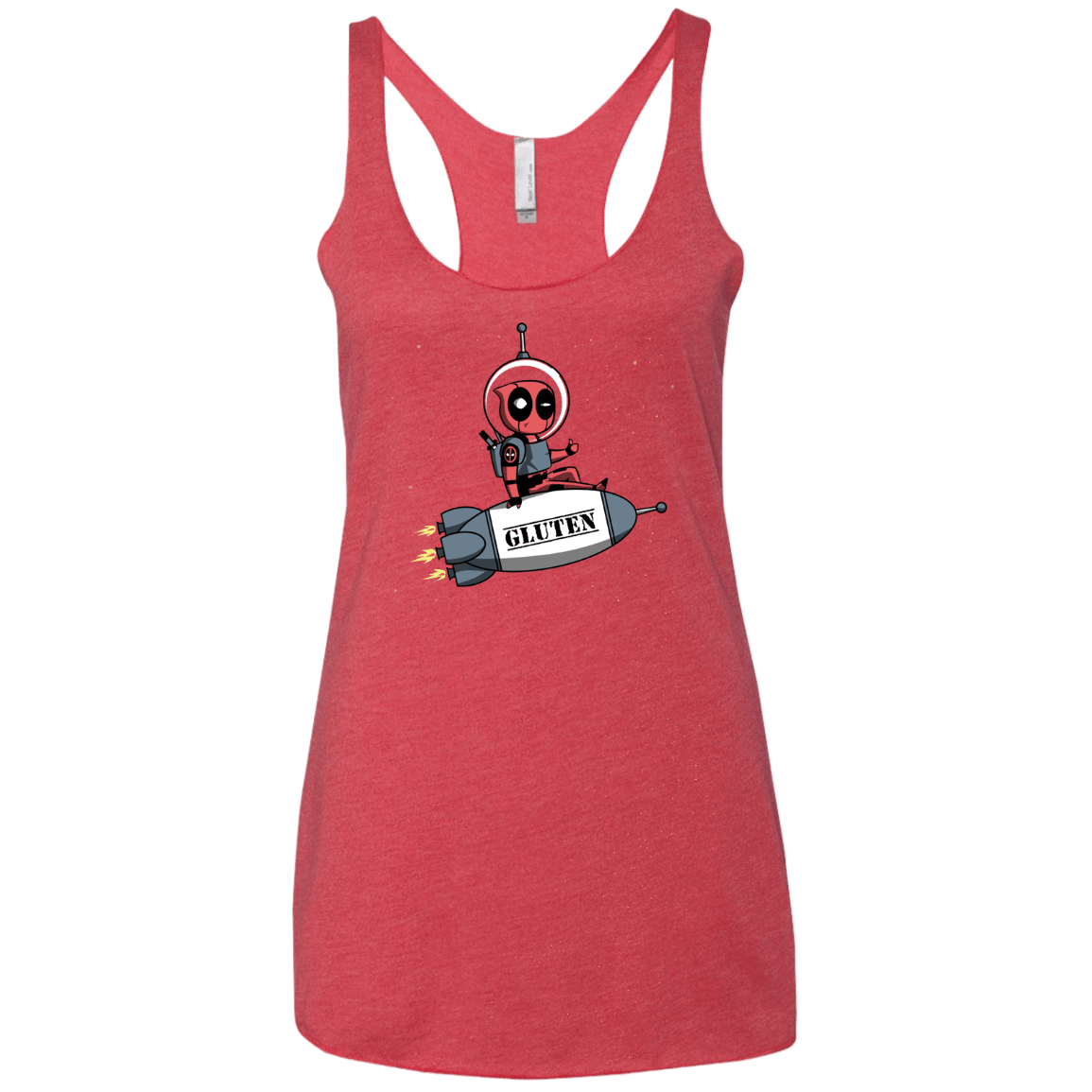 T-Shirts Vintage Red / X-Small Gluten No More Women's Triblend Racerback Tank