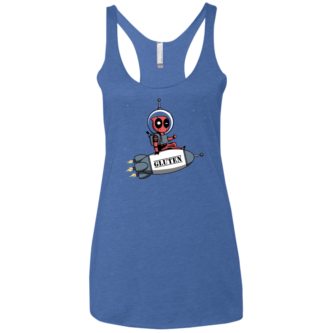 T-Shirts Vintage Royal / X-Small Gluten No More Women's Triblend Racerback Tank