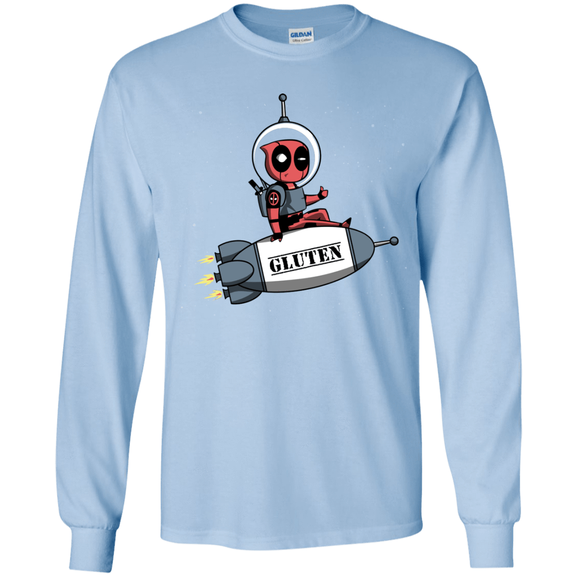 T-Shirts Light Blue / YS Gluten No More Youth Long Sleeve T-Shirt