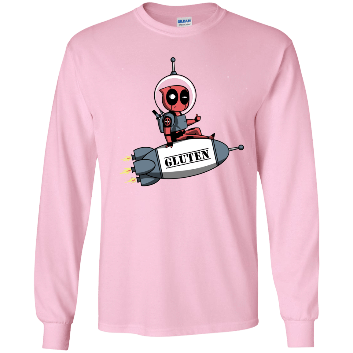 T-Shirts Light Pink / YS Gluten No More Youth Long Sleeve T-Shirt