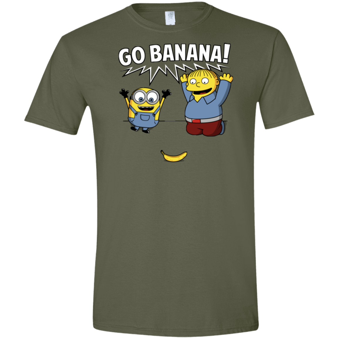 T-Shirts Military Green / S Go Banana! Men's Semi-Fitted Softstyle