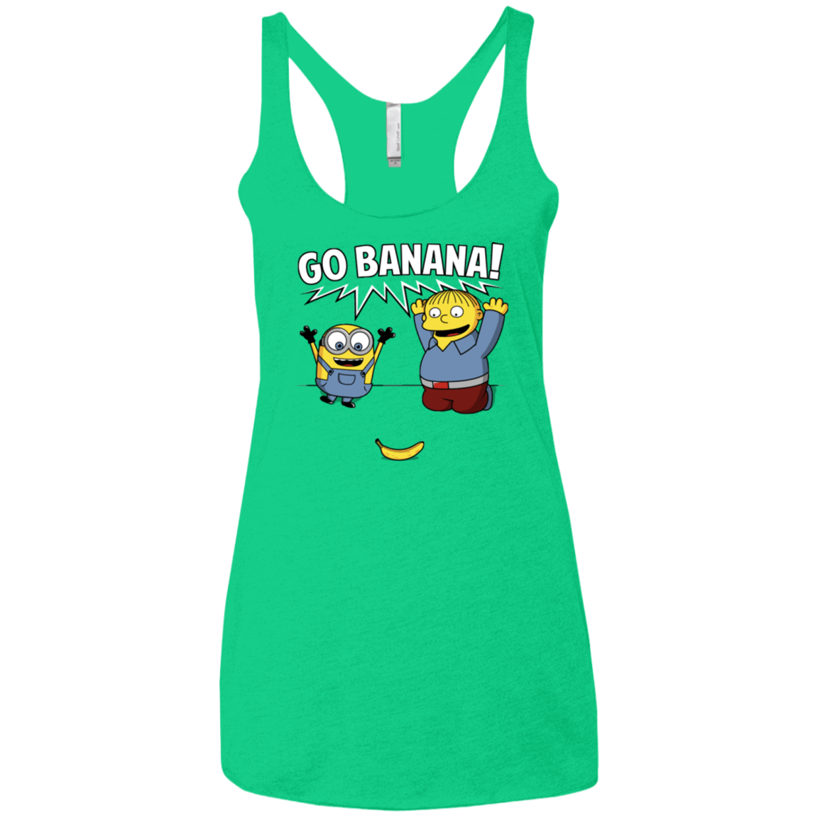 T-Shirts Envy / X-Small Go Banana! Women's Triblend Racerback Tank