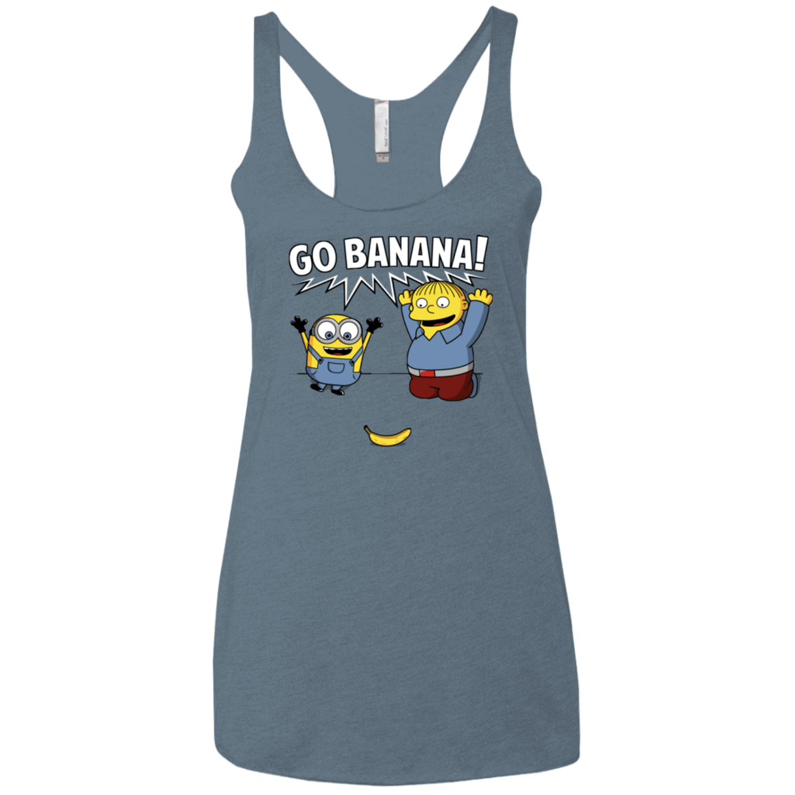 T-Shirts Indigo / X-Small Go Banana! Women's Triblend Racerback Tank