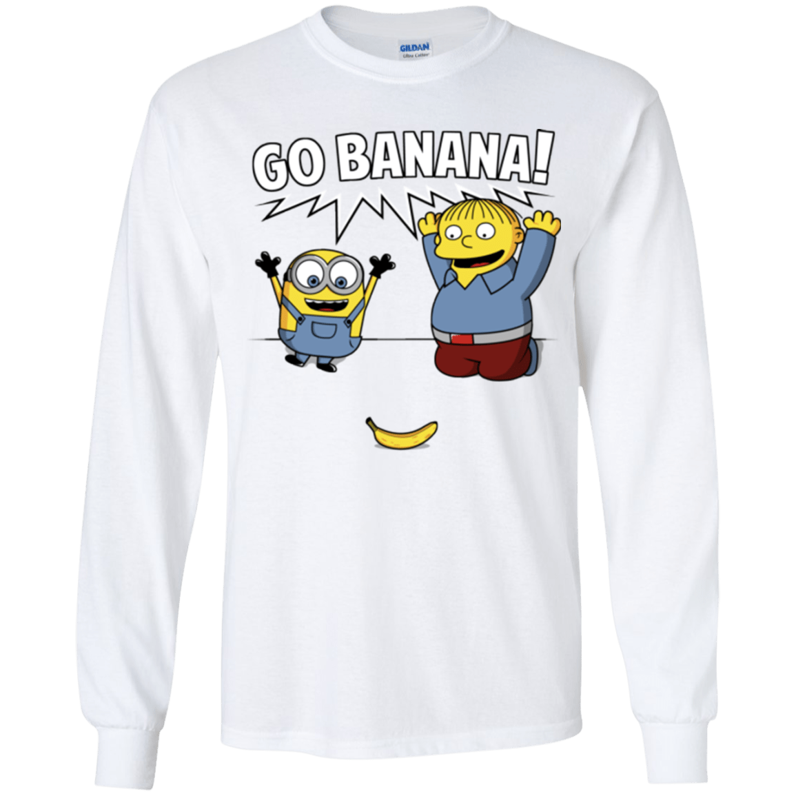 T-Shirts White / YS Go Banana! Youth Long Sleeve T-Shirt