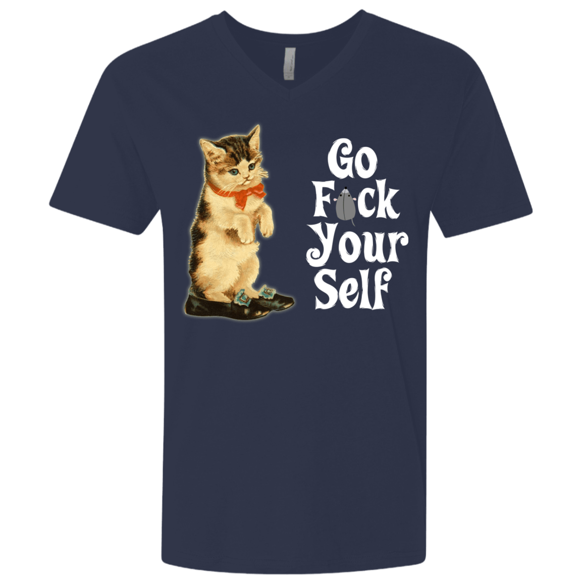 T-Shirts Midnight Navy / X-Small Go fck yourself Men's Premium V-Neck