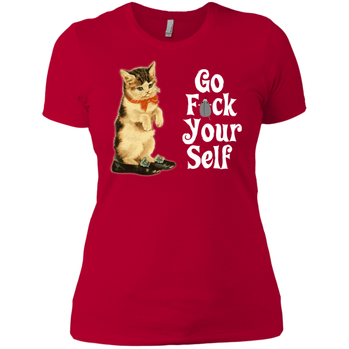 T-Shirts Red / X-Small Go fck yourself Women's Premium T-Shirt