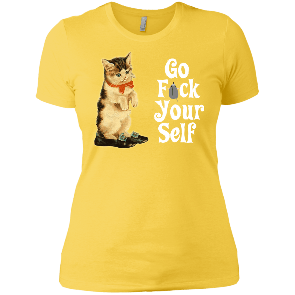 T-Shirts Vibrant Yellow / X-Small Go fck yourself Women's Premium T-Shirt