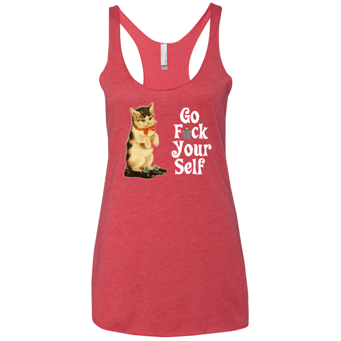T-Shirts Vintage Red / X-Small Go fck yourself Women's Triblend Racerback Tank