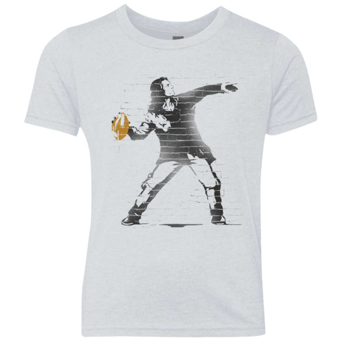 T-Shirts Heather White / YXS GO LONG MARK Youth Triblend T-Shirt