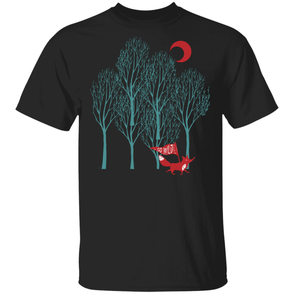 T-Shirts Black / S Go Wild Fox Trot T-Shirt