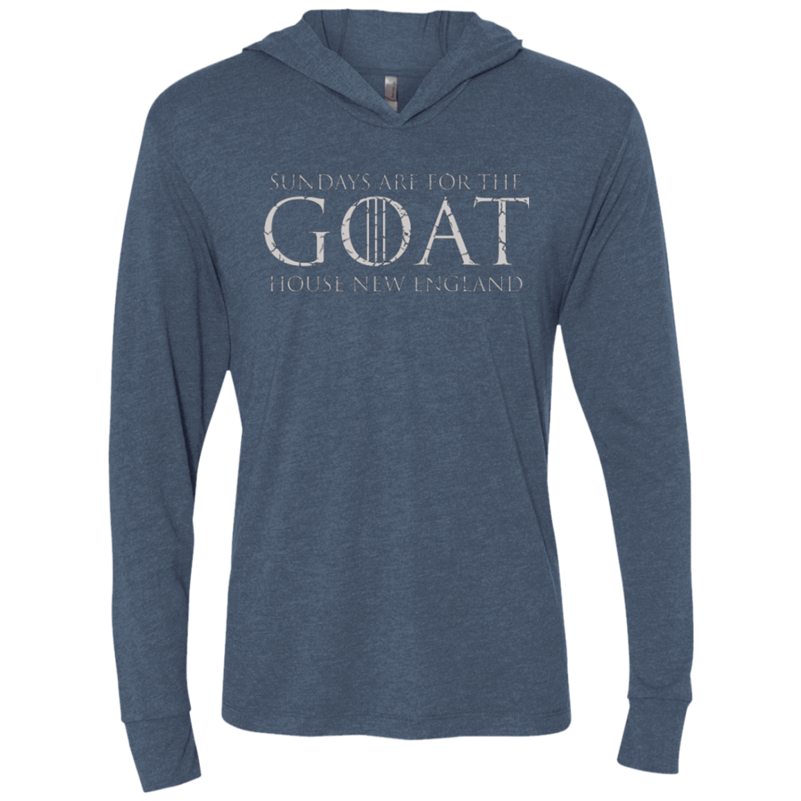 T-Shirts Indigo / X-Small GOAT Triblend Long Sleeve Hoodie Tee