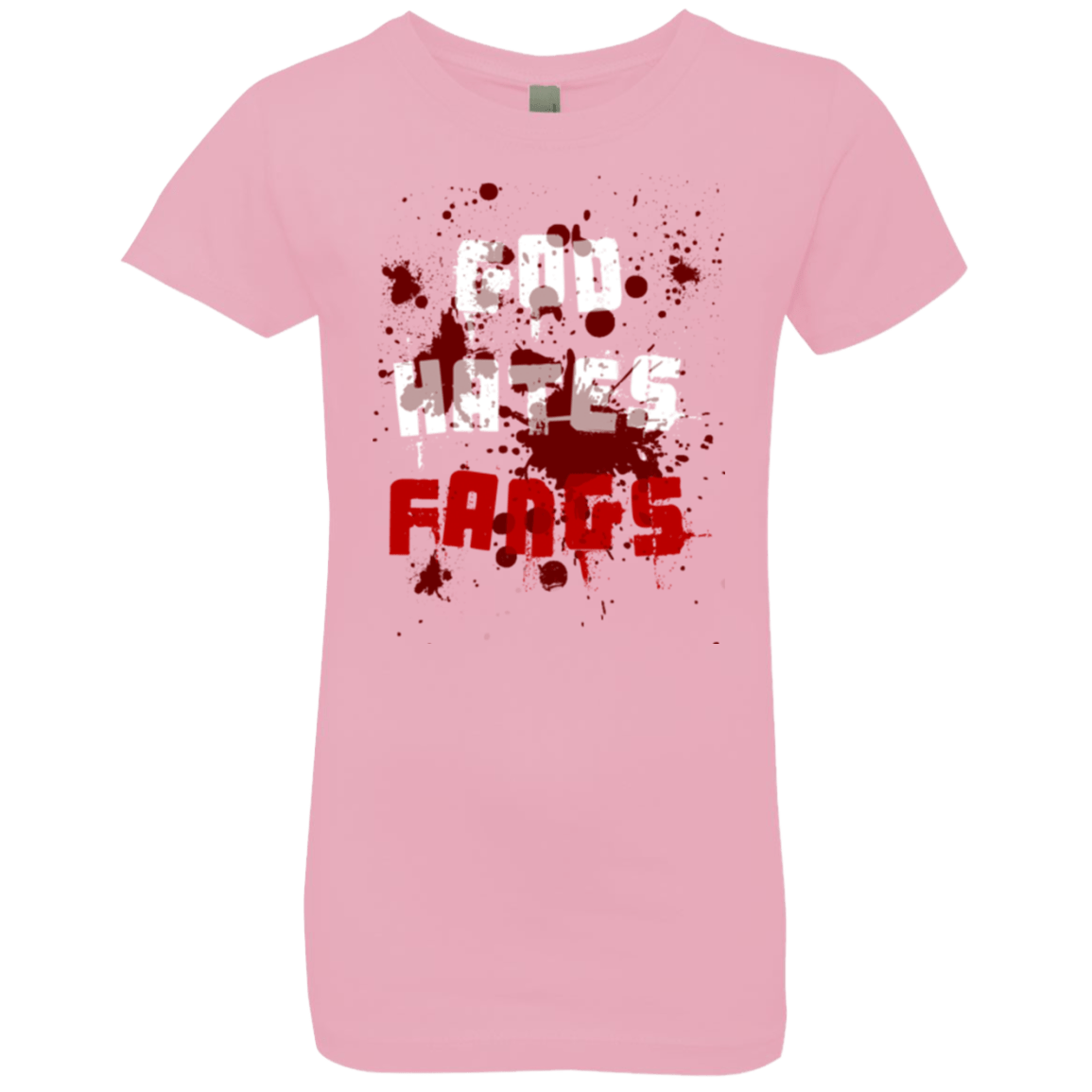 T-Shirts Light Pink / YXS God hates fangs Girls Premium T-Shirt