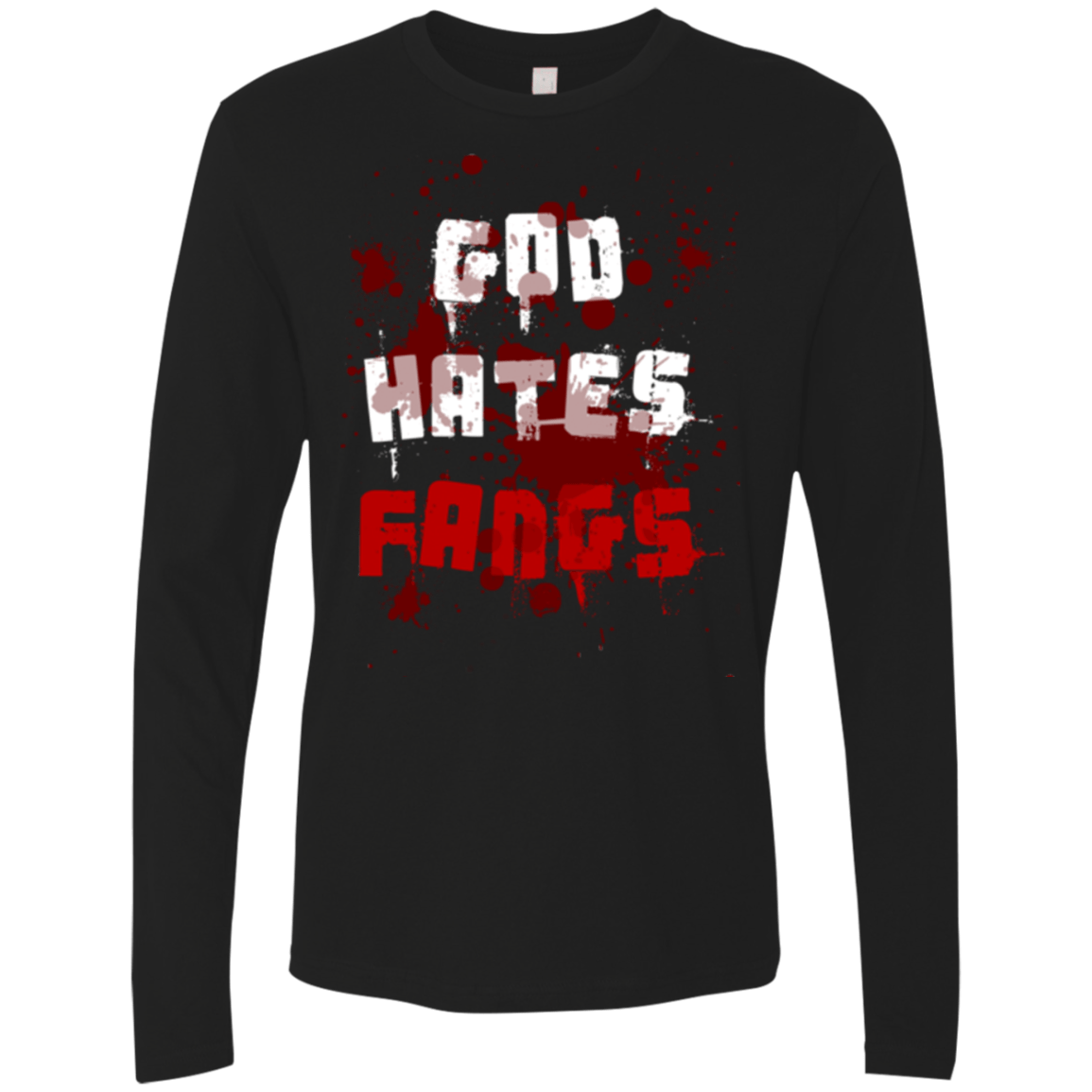 T-Shirts Black / Small God hates fangs Men's Premium Long Sleeve