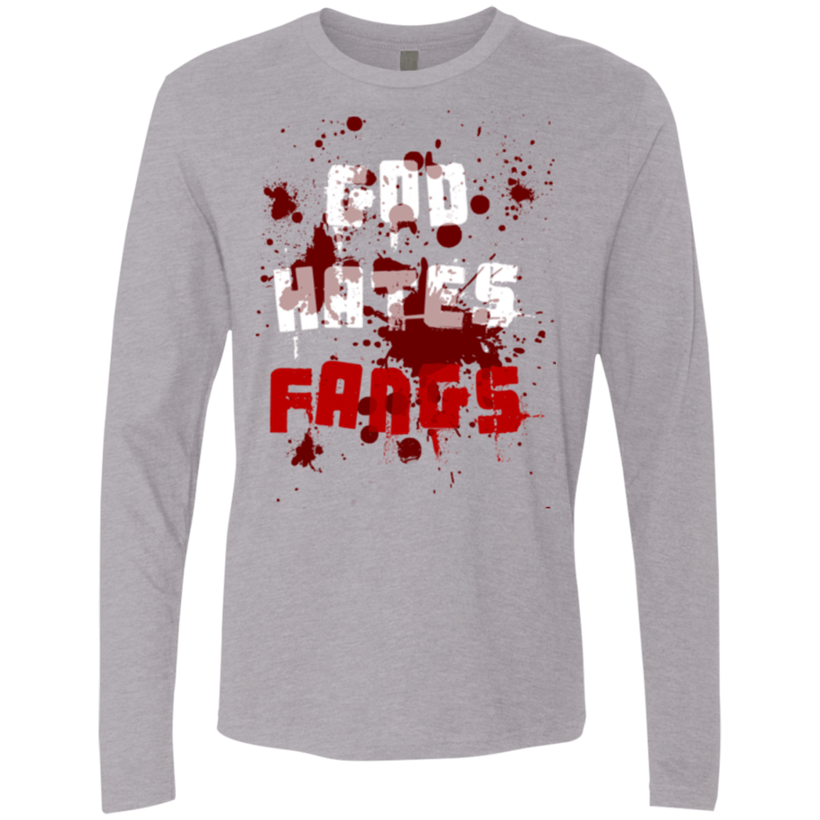 T-Shirts Heather Grey / Small God hates fangs Men's Premium Long Sleeve
