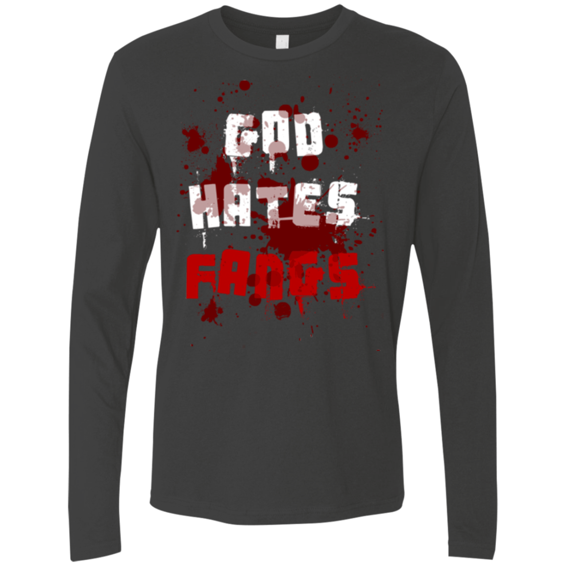 T-Shirts Heavy Metal / Small God hates fangs Men's Premium Long Sleeve