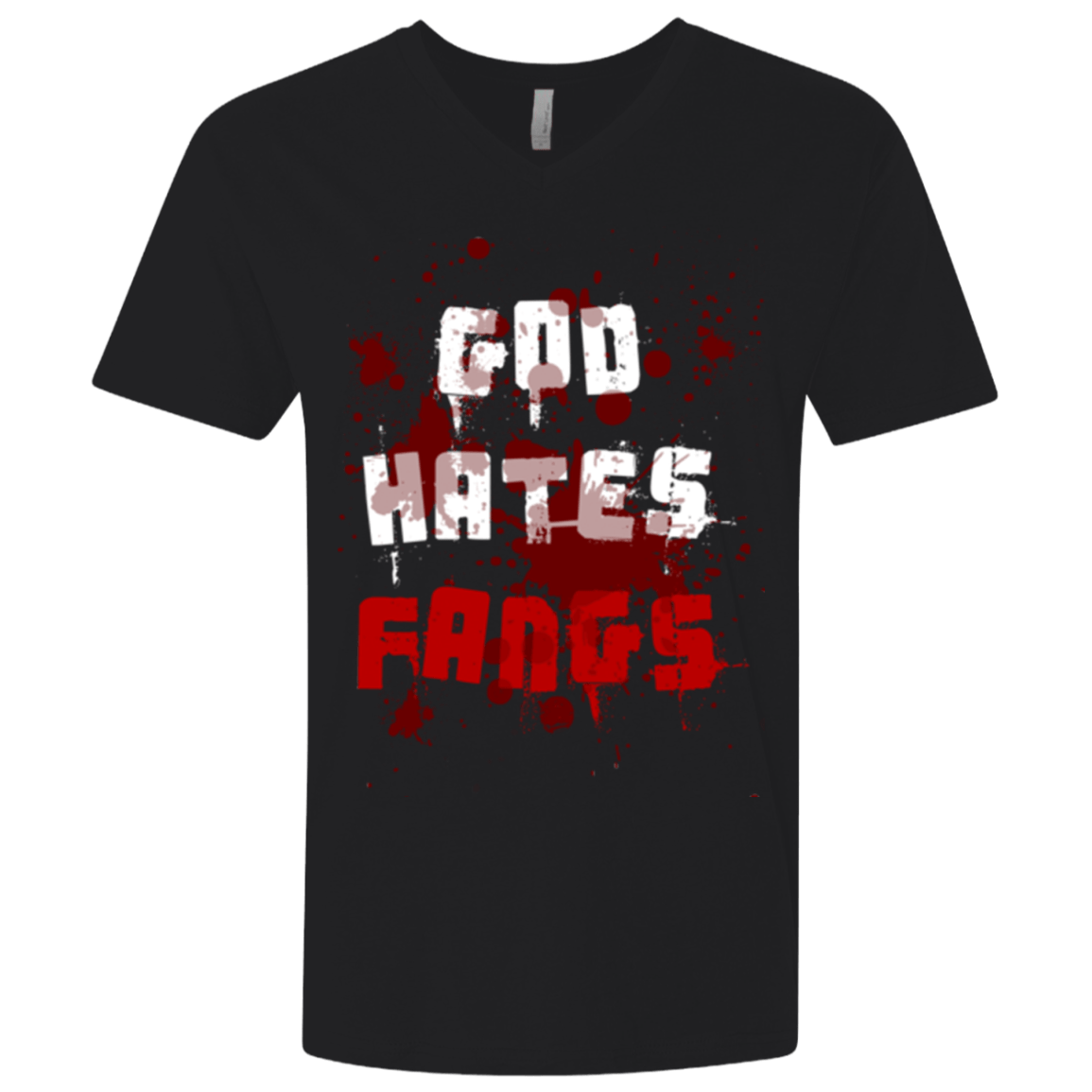 T-Shirts Black / X-Small God hates fangs Men's Premium V-Neck