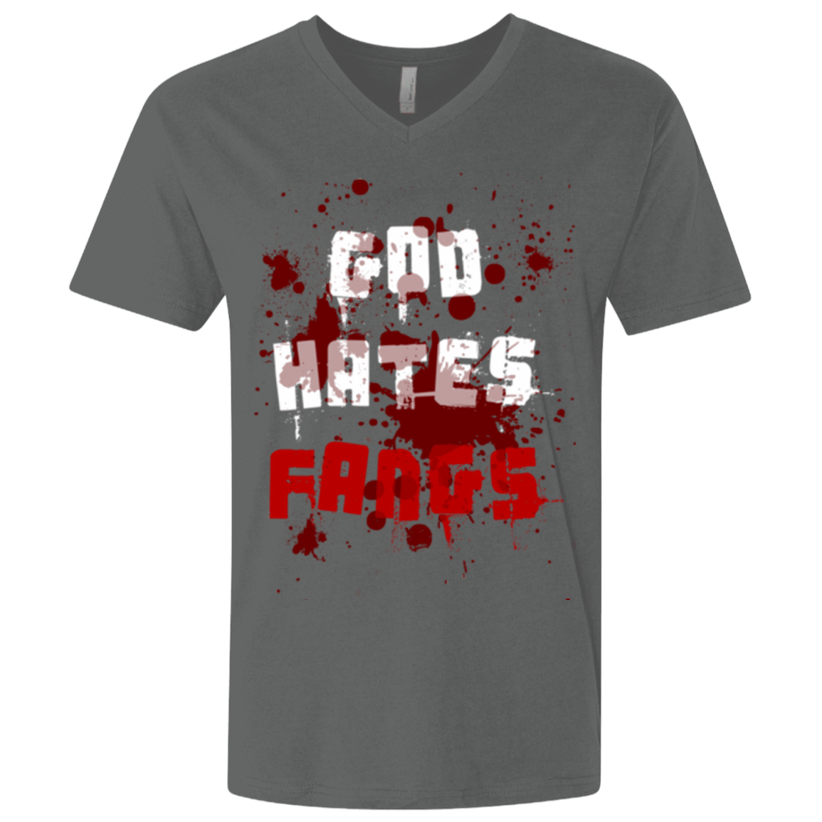 T-Shirts Heavy Metal / X-Small God hates fangs Men's Premium V-Neck