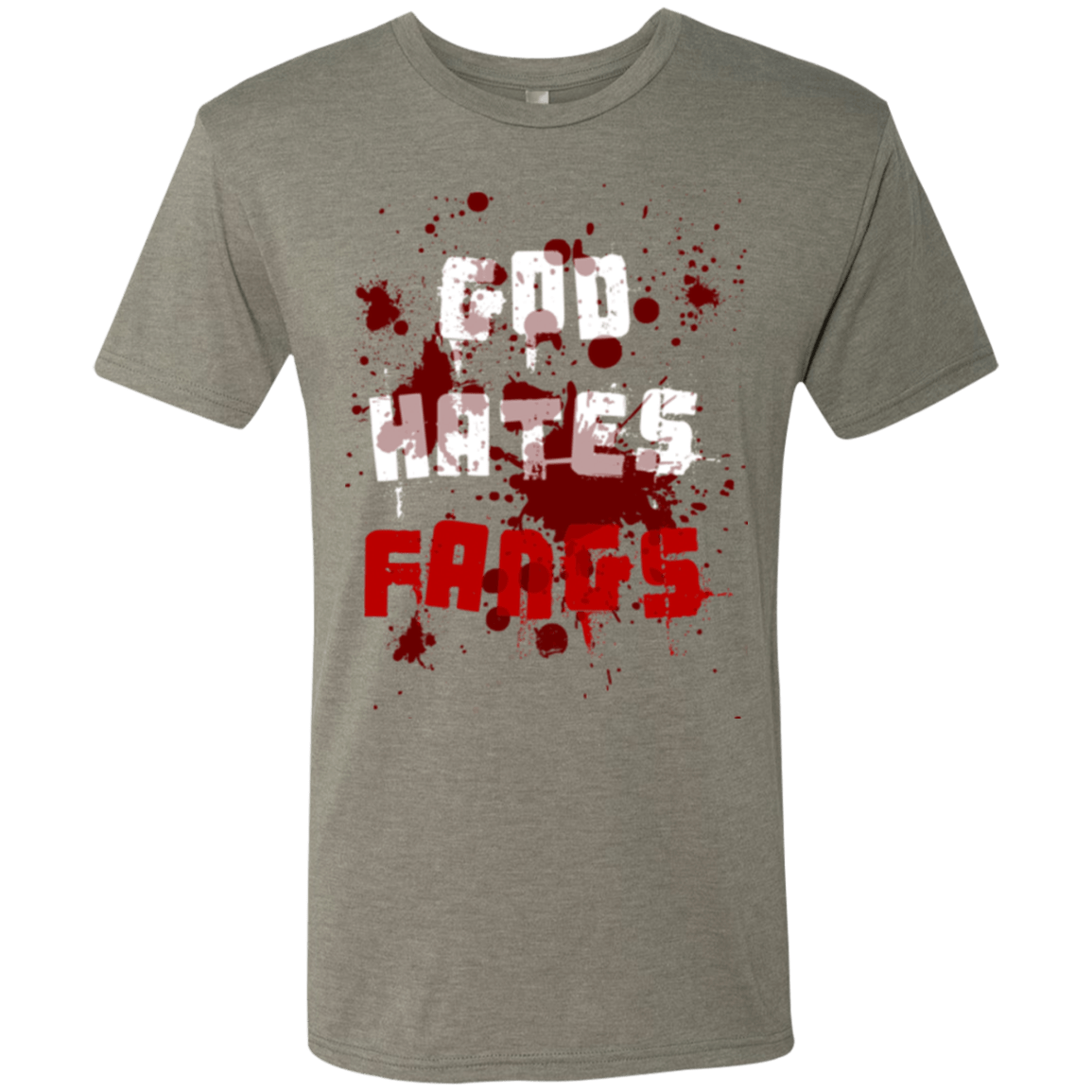 T-Shirts Venetian Grey / Small God hates fangs Men's Triblend T-Shirt