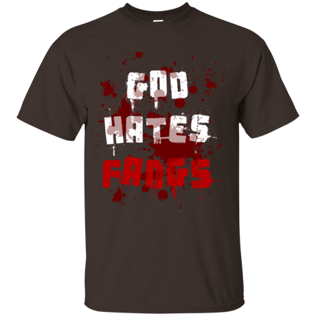 T-Shirts Dark Chocolate / Small God hates fangs T-Shirt