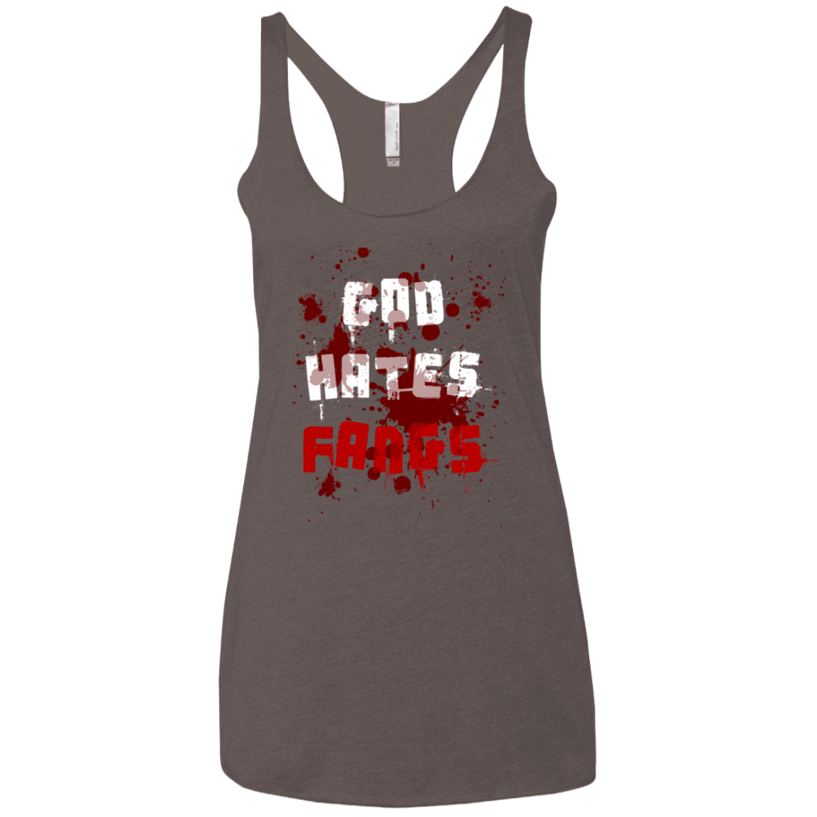 T-Shirts Macchiato / X-Small God hates fangs Women's Triblend Racerback Tank
