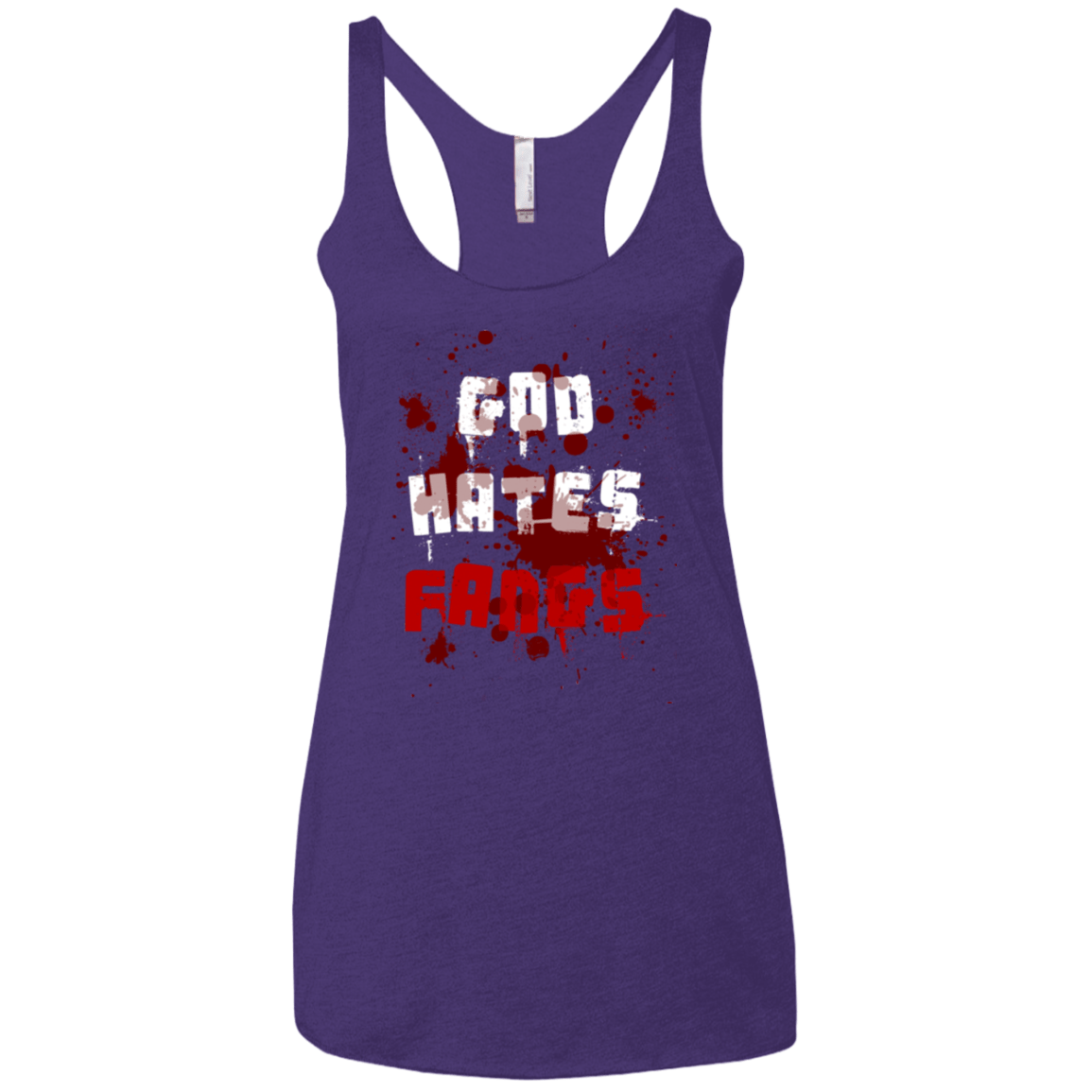 God hates fangs Women's Triblend Racerback Tank