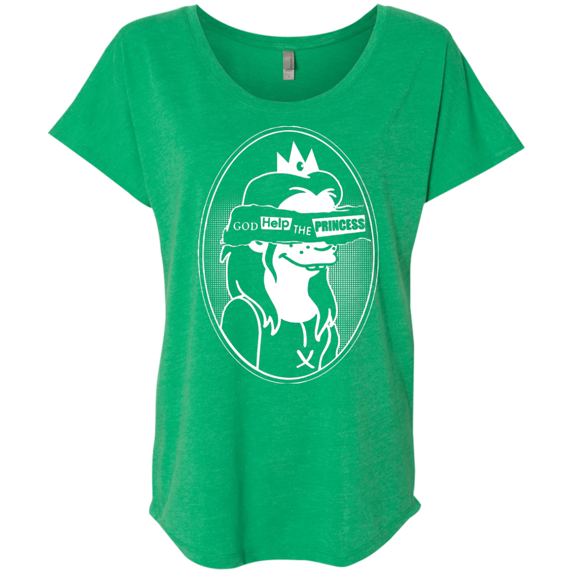T-Shirts Envy / X-Small God Help The Princess Triblend Dolman Sleeve