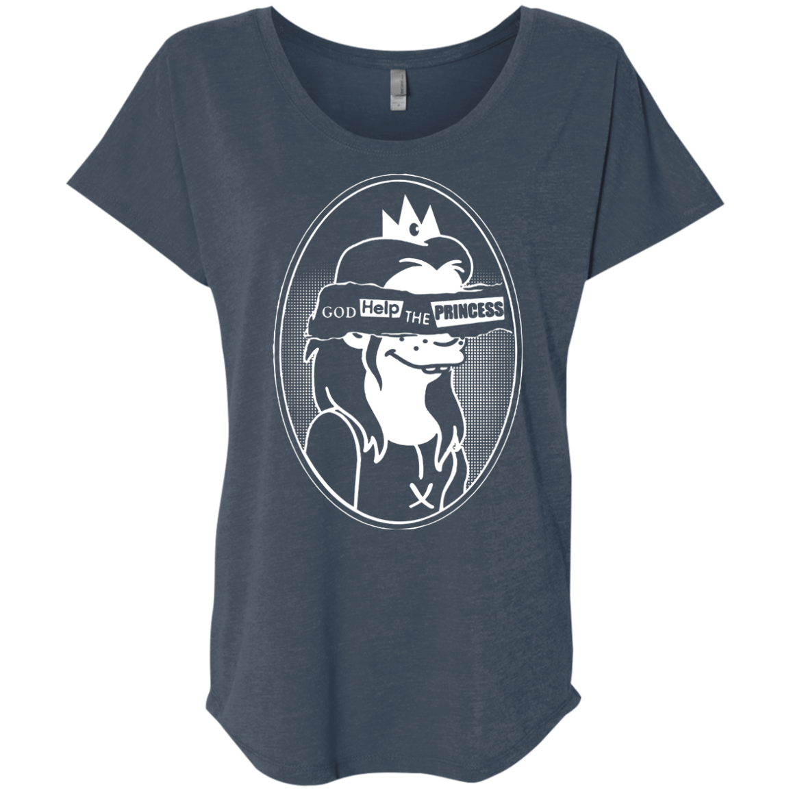 T-Shirts Indigo / X-Small God Help The Princess Triblend Dolman Sleeve