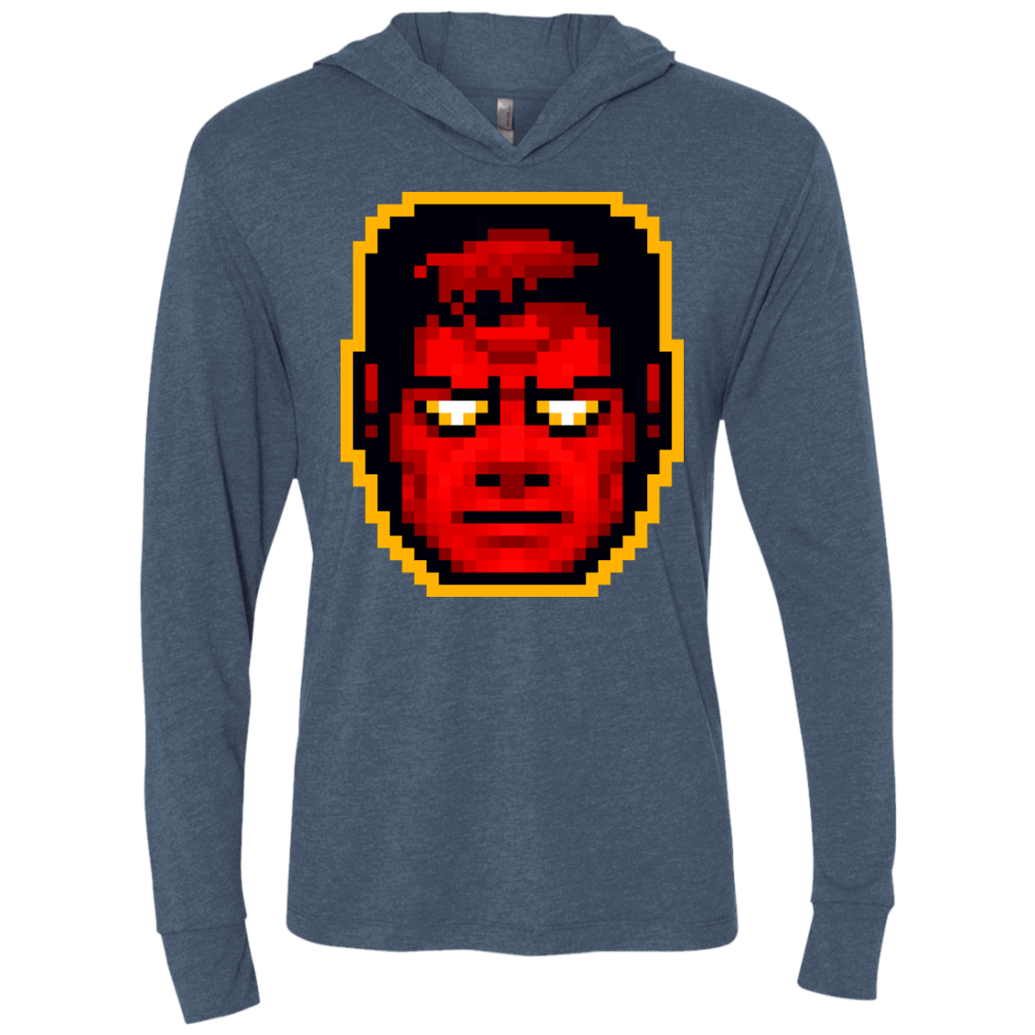 T-Shirts Indigo / X-Small God Mode Triblend Long Sleeve Hoodie Tee